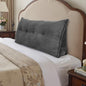 Headboard Wedge Pillow, Large Triangular Reading Pillow for Bed, Backrest Support Bolster for Sitting Up, Long Bed Rest Pillow with Removable Cover