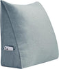 Johnear Triangular Headboard Pillow Daybed Wedge Pillow Cotton Linen Large Bolster Reading Back Rest Pillow for Sofa Bed Support Bolster Upholstered Backrest Positioning Lumbar Cushion （Gray, Small）