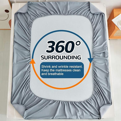 Ailemei Direct Cooling Thin Mattress Pad, California King Size Mattress Topper for Hot Sleepers, with a Deep Pocket Fits 16" Mattresses,Cool Fitted Sheets for Bed,Summer Cooling System,Gray,72"x84"