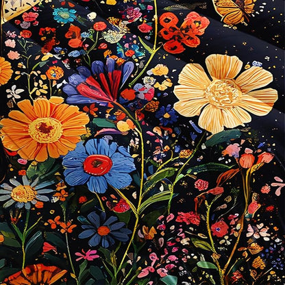 Black Cat Bedding Cartoon Cat Comforter Set Full，Floral Bedding Full Size Bed ，with 1 Comforter with 2 Pillow Case