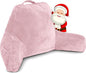 Husband Pillow Pink, Original Reading Pillow in Bed Rest Chair, Shredded Memory Foam Large Lounge Cushion Adult Backrest with Arms, Comfy Back Support for Sit Sitting Up, Washable/Removable Cover