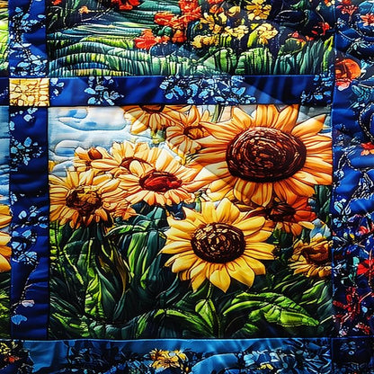 Yellow Sunflower Full Size Comforter Set，Bedding Full Size Quilts Sunflower，Rustic Farmhouse Bedroom Set Bedding Set，with 1 Comforter with 2 Pillow Case