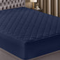 Utopia Bedding Quilted Fitted Mattress Pad, King Size, Elastic Fitted Mattress Topper Protector and Cover with Deep Pocket Stretches up to 16 Inches, Machine Washable (Navy)