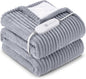 HYLEORY Heated Blanket Electric Full Size, Soft Flannel Sherpa Heater 5 Heat Settings and 10 Hours Auto Shut-Off Heating Blanket ETL Certification Over-Heat Protection Machine Washable,Grey