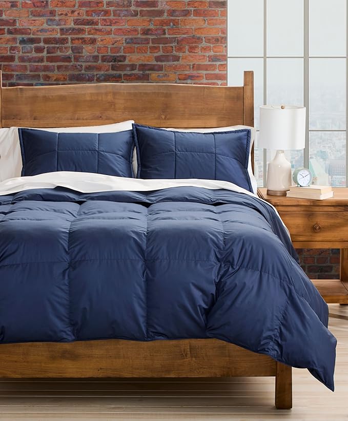 Cuddledown Chroma Comforter Sham | Soft, Lightweight | Oeko-TEX Standard 100 | Standard | 21" x 27" | Navy