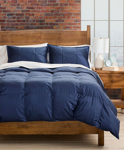 Cuddledown Chroma Comforter Sham | Soft, Lightweight | Oeko-TEX Standard 100 | Standard | 21" x 27" | Navy