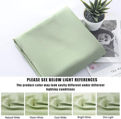 Body Cooling Pillow Cases Cover, Bamboo Rayon Green Body Pillowcases with Zipper Closure, Cool and Breathable Pillow Case for Hot Sleepers and Night Sweats, 20x54 inches