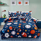 A Nice Night 6Pcs Bed in A Bag Queen Sports Microfiber Modern Comforter Set,Navy Rugby Ball Printed Bedding Collections,for Boys Kids Teen