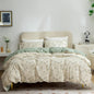 Cotton 3-Piece Twin Bedding Set - Reversible Floral Duvet Cover with Zipper Closure