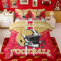 Feelyou Football Comforter Set with Sheets 7 Piece Full Size Ball Games Bed in a Bag Kids Boys Girls Rugby Bedding Set City of Footballs Bedroom Decor Rugby Sports