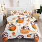 Cute Brown Sloth Bedding Animal Orange Butterfly Comforter 3Pcs Full Rainbow Sweet Pattern Bedding Set for Kids Teens Girls Boys Bed Decor Tangerine Quilt with 1 Comforter and 2 Pillowcases