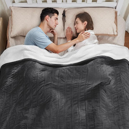 Heated Blanket Electric Blanket Throw 60"x50" Fast Heating Electric Blanket with 12 Hours Auto-Off and 6 Heating Settings Overheat Protection Cozy Soft Flannel Heated Throw Blanket ETL Certificated