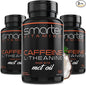 SmarterVitamins (3-Pack 200mg Caffeine Pills with 100mg L-Theanine + Coconut MCT Oil, Energy and Focus, Extended Release Capsule, 150 Liquid Softgels