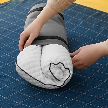 Weekender Gel Memory Foam Camping Pillow - Travel Essentials & Must Haves - Camping Gear & Accessories - Contouring Neck Support - Small Size Compatible for Car, Airplane, and Beach - 1 Pack