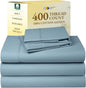 California Design Den Split King Sheets Sets for Adjustable Bed - Soft 400 Thread Count Sateen, Natural 100% Cotton Sheets with Deep Pockets, Breathable, and Durable Bedding Set - Sky Blue