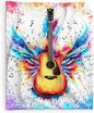 Guitar Throw Blanket Gifts for Guitar Players, Cool Music Blanket for Kids Teens Adults Guitar Lovers, 50x60 Inches Soft Flannel Blankets Guitar Decor for Sofa Couch Bed Home