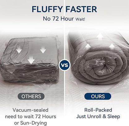BDEUS Dual Layer 5 Inch Memory Foam Mattress Topper Twin XL Size for Dorm Room, 2 Inch Gel Memory Foam Plus 3 Inch 1450 GSM Pillow Top Mattress Pad Cover,Dark Gray