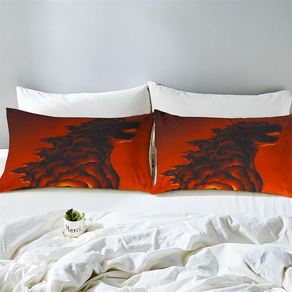 Duvet Cover Set Twin Size Dinosaur Quilt Cover Bedding Set 3D Print for Men 1 Piece Duvet Cover with Zipper 2 Pieces Pillowcases No Comforter Inside(Dino27, Twin)