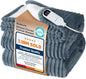 Bedsure GentleSoft Electric Blanket Full Size - Soft Ribbed Flannel Heated Blanket with 6 Heat Levels, Heating with 10 Time Settings, 8 hrs Timer Auto Shut Off, Gifts for Grandma (72x84 inches, Grey)