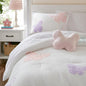 Intelligent Design Kids Rio Twin Comforter Set – Girls’ Reversible Tufted Chenille Bedding with Pastel Purple Butterflies and Pink Dot, 3pcs