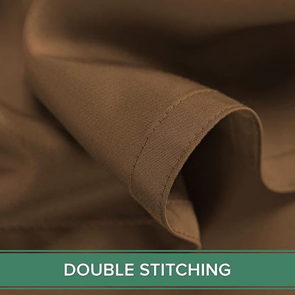 Pure Bamboo Twin Sheets, Genuine 100% Organic Viscose Derived from Bamboo Bed Sheet Set, Luxuriously Soft & Cooling, Double Stitching, 2 Year Quality Promise (Twin, Coconut Husk)