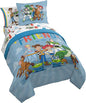 Jay Franco Kids Comforter Set Includes Sheets and Pillow Cover - Soft and Cozy Bed Set for Stylish Room Decor, Blue - Toy Story, 5 Piece Twin