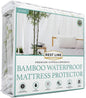 Queen Size 60x80” Premium Bamboo Waterproof Mattress Protector, 100% Viscose from Bamboo, Hypoallergenic, Cooling Mattress Pad Cover, Soft & Breathable Fitted Sheet Style up to 18" Deep - Rest Line