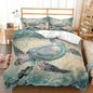 CVHOUSE Sea Turtle Duvet Cover Full Size,Ocean Bedding Set for Kids Teens,Beach Comforter Cover,1 2 Pillowcases 3 Piece Full 79'x89'