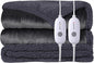 Heated Electric Blanket Queen Size Blanket 84" x 90" with Dual Control, 5 Levels Heating & 10Hs Auto Off, Dark Gray