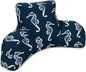 Majestic Home Goods Sea Horse Reading Pillow, Navy