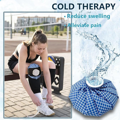 Ice Bags for Injuries, Classic No-Leak Elastic Breathable Ice Pack, Cold and Heat Treatment Ice Bag, Can Relieve Headaches, Migraines, Sports Injuries Swelling Pain, 2 Sizes (6''/11'') (3 Sets)