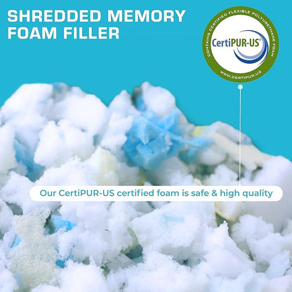 Xtreme Comforts Memory Foam Pillows Made in The USA - Queen Size, Slim Cooling Pillow for Sleeping on Side, Back & Stomach - Firm and Soft Bed Pillows