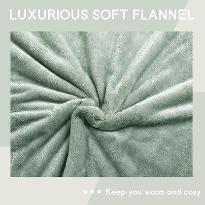 Heated Blanket Electric Blanket Full Size 72''x84'', Soft Flannel Heating Blanket with 1-10 Hour Auto Off - 6 Heat Settings - Machine Washable - Light Green