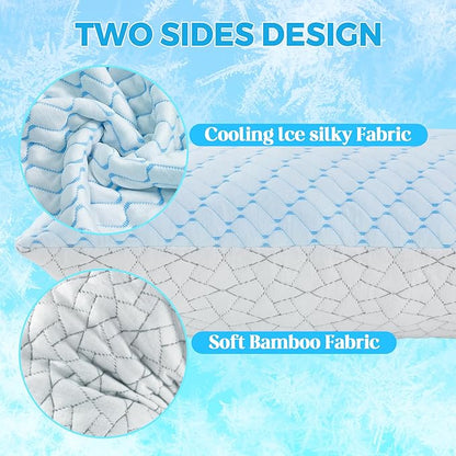 Bafode Body Pillow for Women, Cooling Body Pillow for Adults, Memory Foam Pillows for Side Sleeper, Adjustable Large Body with Pillow Pillowcase, Firm Bed Pillow (White, 20x54)