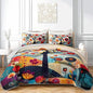 AILONEN Tree of Life Quilt Set Full Size,Colorful Botanical Floral Bedspread Coverlet for Boys Girls,Nature Tree of Life Abstract Painting Quilt & 2 Pillowcases,3-Piece