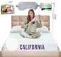Earth Grounding Sheets California Size with 12% Silver Fiber & 4% Silk & 84% Cotton - White - SGS Quality Certified Grounded Well Bed Sheet - Conductive Fitted Sheet for Better Sleep