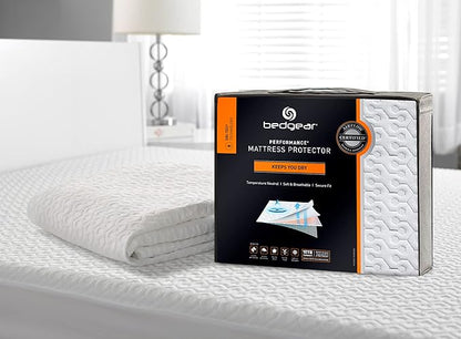 Bedgear Dri-Tec Waterproof Mattress Protector – Full XL, Adjustable Base Compatible, Breathable & Washable with Deep Pockets for 18” Mattresses – White