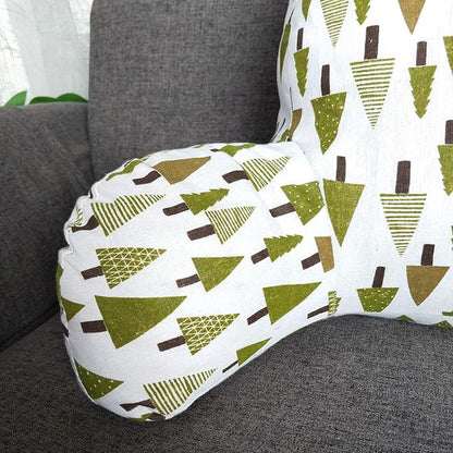 Bohemian Printed Reading Pillow with Support Arms Soft Bed Rest Pillows Back Support Cushion for Kids Reading Watching TV Sitting Up in Bed (20"×15"×8",Tree)
