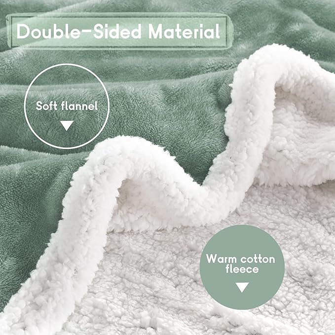 Heated Blanket Electric Blanket Full Size 72''x84'', Soft Flannel Heating Blanket with 1-10 Hour Auto Off - 6 Heat Settings - Machine Washable - Light Green