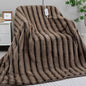 Heated Blanket Electric King- 100"x90" Soft Thick Faux Fur Electric Blanket for Sofa with 5 Heat Levels & 10 Hours Auto-Off Overheat Protection, Warm Cozy Gifts, Brown