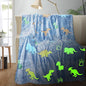 TEHALK Personalized Baby Blankets for Boys, Dinosaur Blanket for Boys, Glow in The Dark Blanket for Kids, Kids Blanket for Boys, Toddler Blanket for Boys, Soft Fleece Blanket Throw 30"x40"