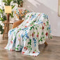 Floral Throw Blanket Birthday Gift for Women Mom Girls Flowers Blanket Summer Wildflower Flannel Blanket Watercolor Printed Throw for Couch Sofa Bed Chair 50"x60"