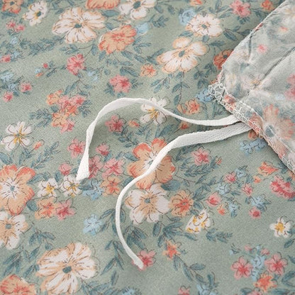 Jane yre Twin Duvet Cover Floral Brushed Microfiber 3 Pieces Twin Bedding Sets Flowers Garden Style Vintage Flower Pattern Twin Flower Duvet Cover, with Zipper Closure Luxury Soft Breathable Comfy