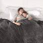Heated Blanket Queen Size, Soft Cozy Upgraded Flannel Electric Blanket Dual Control with 5 Heating Levels & 10 Hours Auto Off, Fast Heating & ETL & FCC Certification, 84" x 90", Silver Gray
