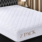 Utopia Bedding 2 Pack Quilted Fitted Mattress Pad, Full Size, Elastic Fitted Mattress Topper Protector and Cover with Deep Pocket Stretches up to 16 Inches, Machine Washable (White)