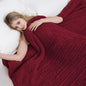 Electric Heated Blanket Throw Size 50"×60" with 6 Heating Levels & 3 Hours Auto Off, Heating Blanket Double Sided Plush Sherpa, Fast Heating, Machine Washable Red