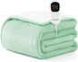 Homemate Electric Heated Blanket Full Size - 72"x84" Heating Blanket Full Size 1/2/4/6/8 Hours Auto-Off 10 Heat Level Over-Heat Protection Flannel Sherpa ETL Certification