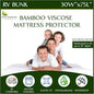 Four Seasons Essentials RV Bunk Size Waterproof Mattress Protector - Cooling Viscose derived from Bamboo Fitted Sheet Mattress Cover - Quilted Jacquard Pad Protects from Dust Allergens