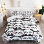 Kawaii Cartoon Black White Panda Bedding Animal Themed Comforter 3Pcs Full Bear Pattern Bedding Set for Kids Teens Girls Boys Bed Decor Emoticon Panda Quilt with 1 Comforter and 2 Pillowcases