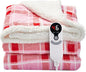 LUXIAN Electric Heated Blanket Full Size 72"x84" - Microplush & Sherpa Fabric Dual-Sided, 6 Heat Settings & 1-10 Hours Auto Off, Cozy Warming Throw for Home, Office, or Bed, Machine Washable, Pink